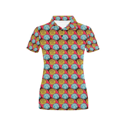 African Fashion Print Pattern Women's Polo Shirt
