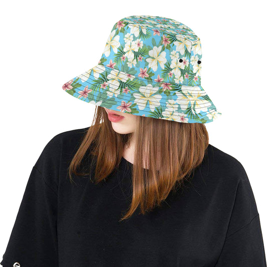 Plumeria Pattern Print Design PM028 Unisex Bucket Hat