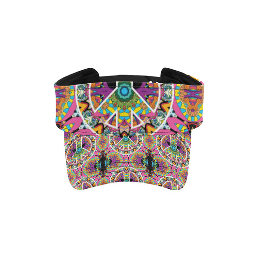Peace Sign Pattern Print Design A03 Unisex Sun Visor