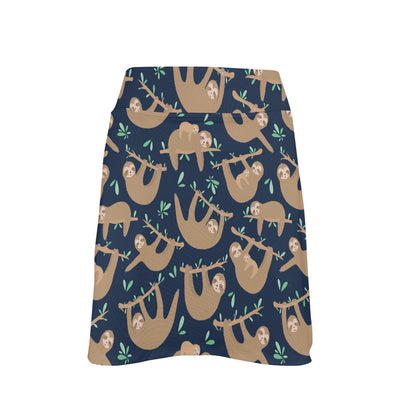 Sloth Print Design LKS307 17" Golf & Pickleball Skort with Pockets