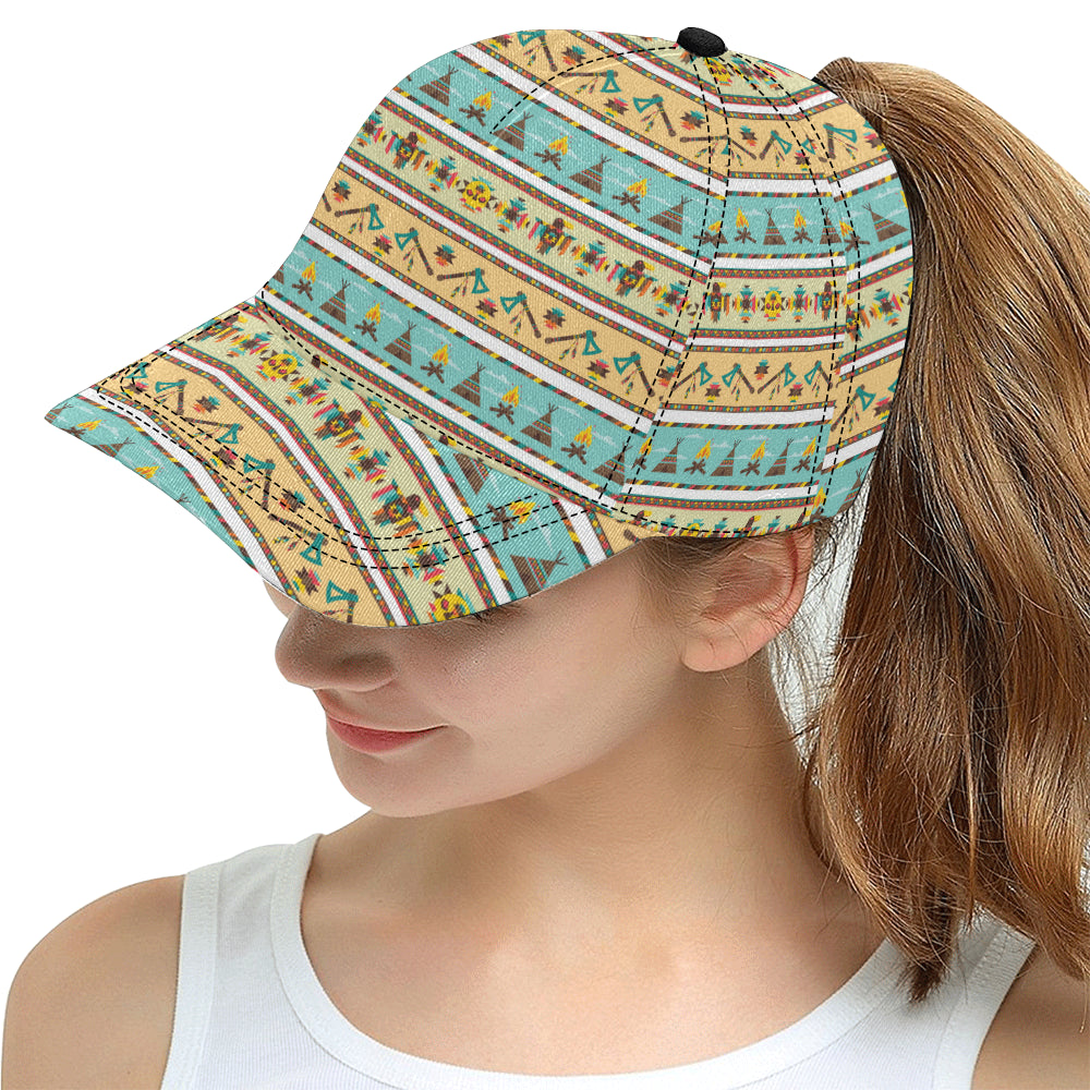 American indian Life Pattern Snapback Cap