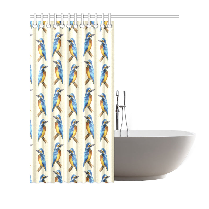 Kingfisher Pattern Print Design 01 Shower Curtain