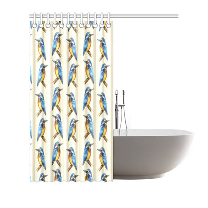 Kingfisher Pattern Print Design 01 Shower Curtain