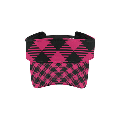 Buffalo check Pink Pattern Print Design 01 Unisex Sun Visor