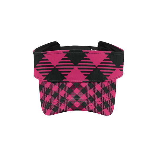Buffalo check Pink Pattern Print Design 01 Unisex Sun Visor