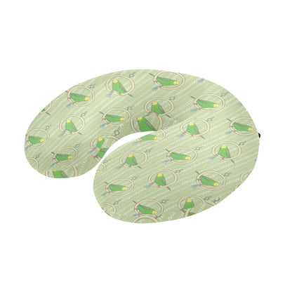 Budgerigar Pattern Print Design 02 U-Shaped Travel Neck Pillow
