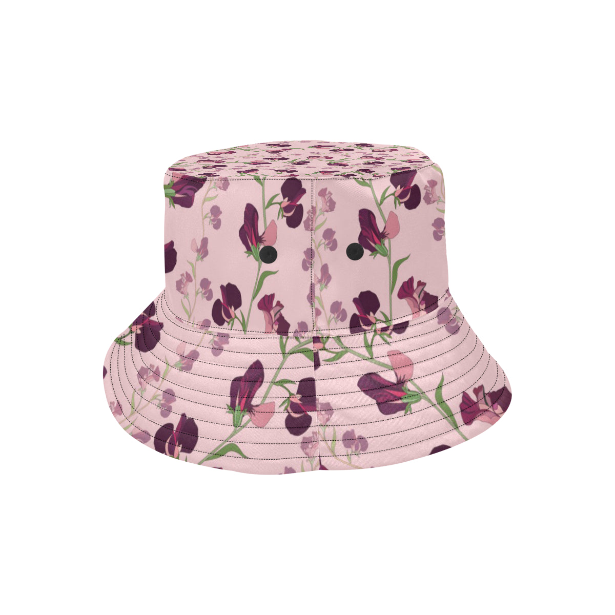 Peony Pattern Print Design PE09 Unisex Bucket Hat