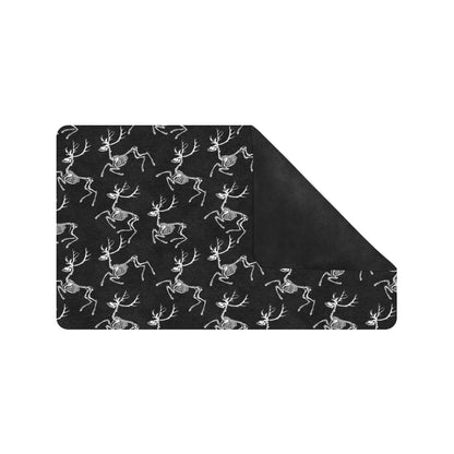 Deer Skeleton Print Pattern Rubber Doormat