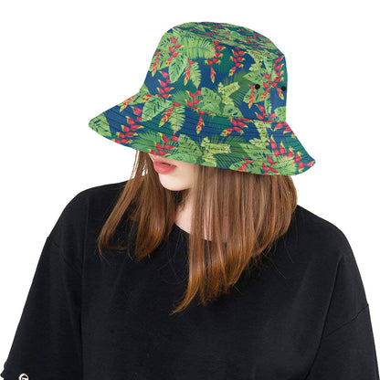 Heliconia Pattern Print Design HL08 Unisex Bucket Hat
