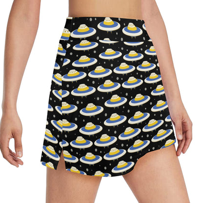 UFO Print Design LKS303 17" Golf & Pickleball Skort with Pockets