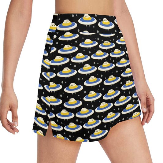 UFO Print Design LKS303 17" Golf & Pickleball Skort with Pockets