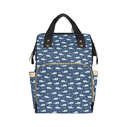 Narwhal Design Print Diaper Bag Backpack