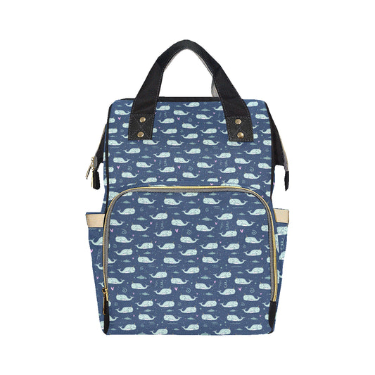 Narwhal Design Print Diaper Bag Backpack