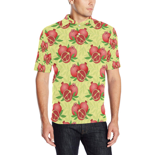Pomegranate Pattern Print Design PG07 Men Polo Shirt