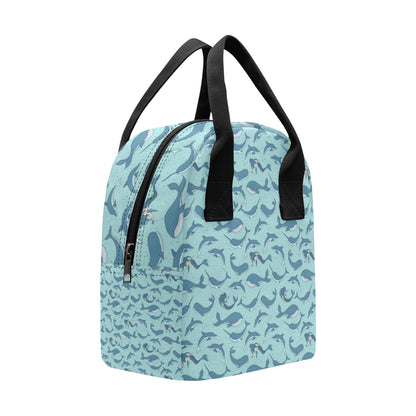 Narwhal Themed Print Insulated Lunch Bag