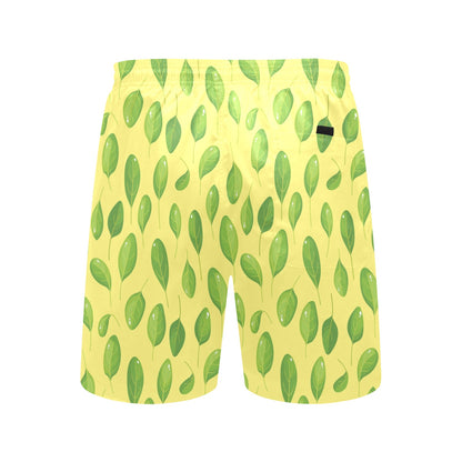 Spinach Print Design LKS302 Men's Swim Trunks Beach Shorts