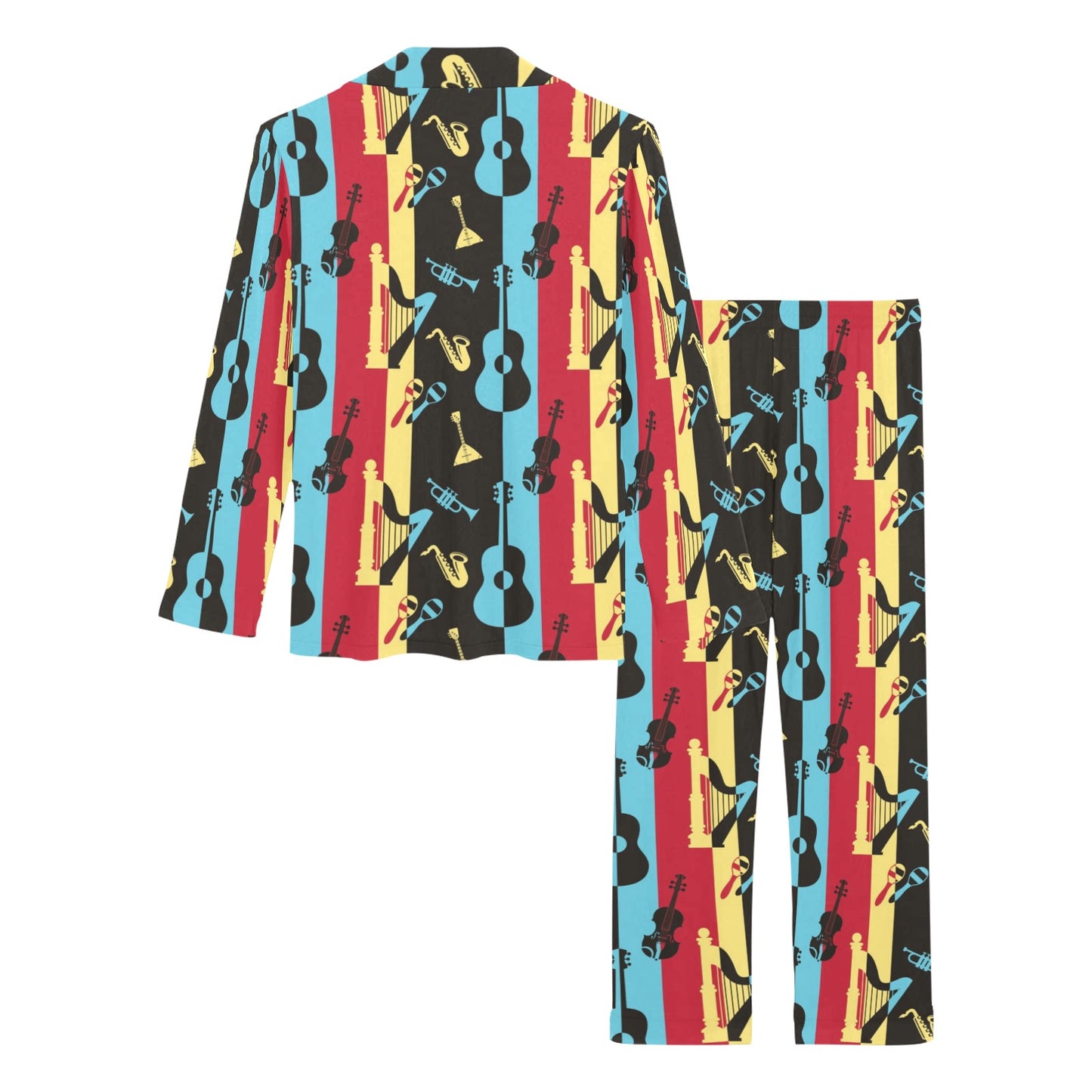 Jazz Pattern Print Design 02 Women's Long Pajama Set