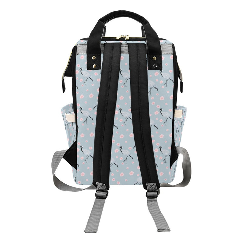 Sakura Bird Print Design LKS304 Diaper Bag Backpack