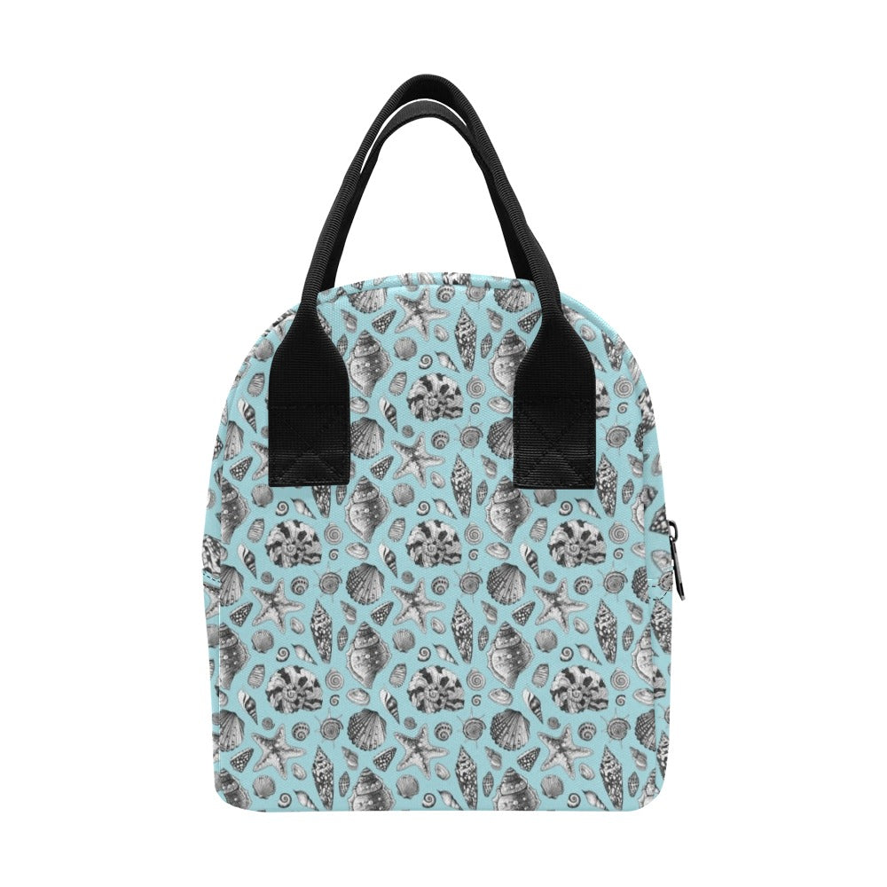 Seashell Beach Print Design LKS302 Insulated Lunch Bag