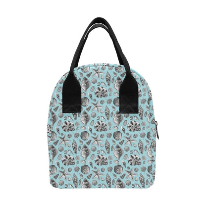 Seashell Beach Print Design LKS302 Insulated Lunch Bag