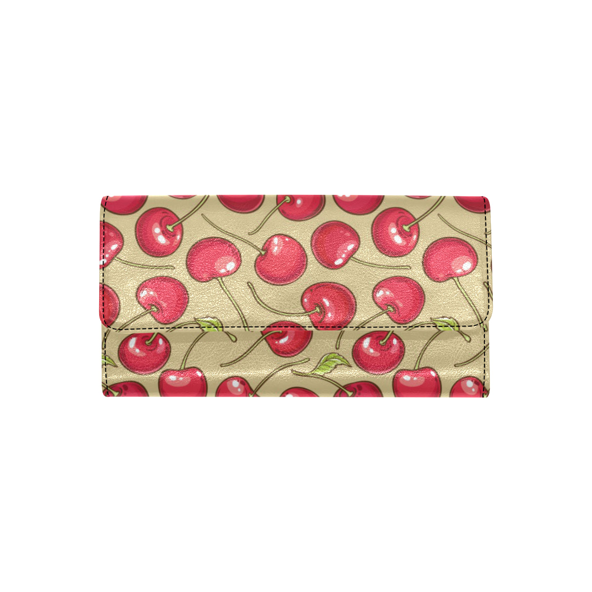 Cherry Pattern Print Design CH05 Women's Trifold Wallet
