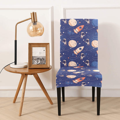 Space Astronaut Rocket Print Design LKS304 Dining Chair Slipcover