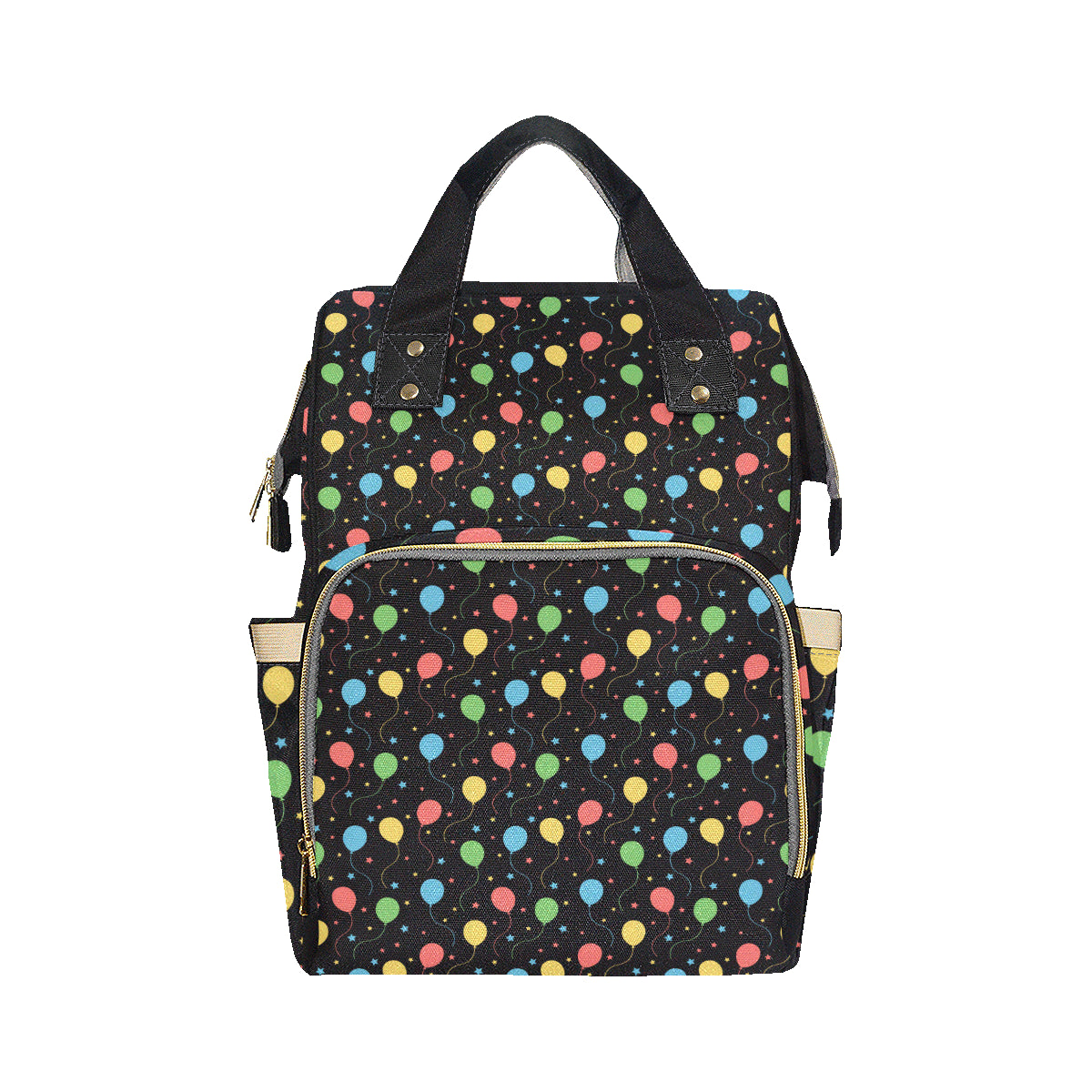 Ballon Colorful Pattern Print Design 04 Diaper Bag Backpack