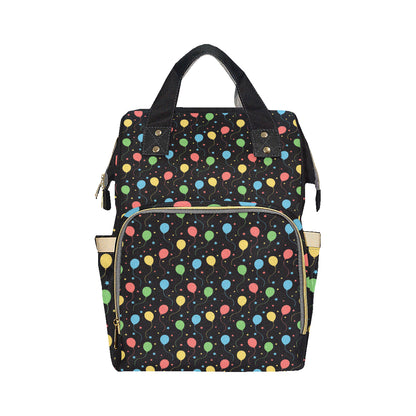 Ballon Colorful Pattern Print Design 04 Diaper Bag Backpack