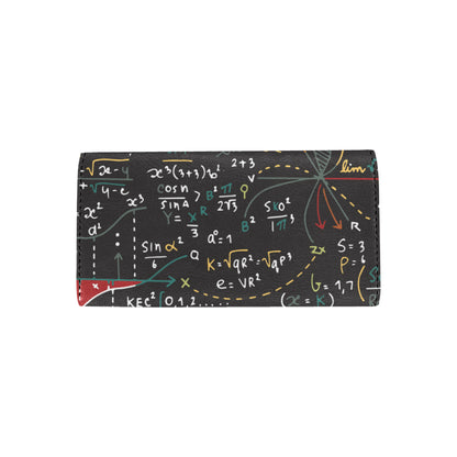 Math Pattern Print Design 04 Women's Trifold Wallet