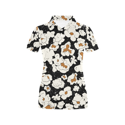 Popcorn Pattern Print Design A02 Women's Polo Shirt