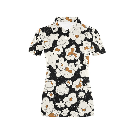 Popcorn Pattern Print Design A02 Women's Polo Shirt