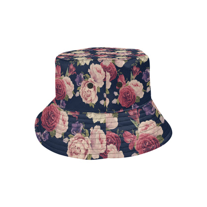 Peony Pattern Print Design PE03 Unisex Bucket Hat