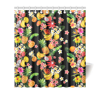 Tropical Fruits Pattern Print Design TF02 Shower Curtain