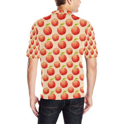 Peach Pattern Print Design A03 Men Polo Shirt