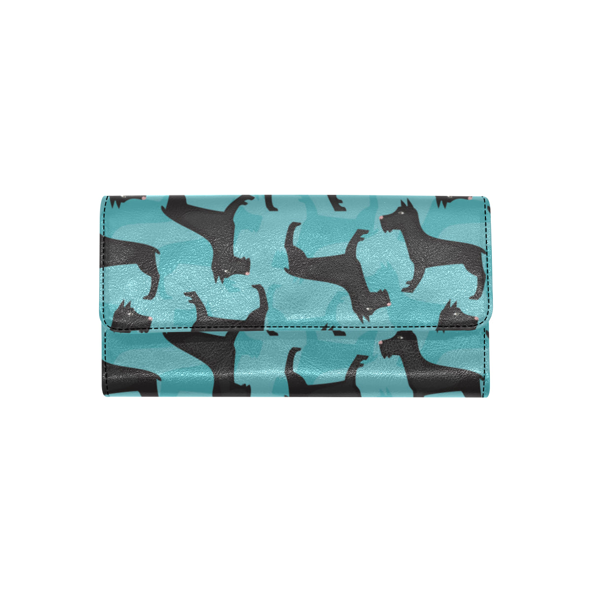 Schnauzers Pattern Print Design A01 Women's Trifold Wallet