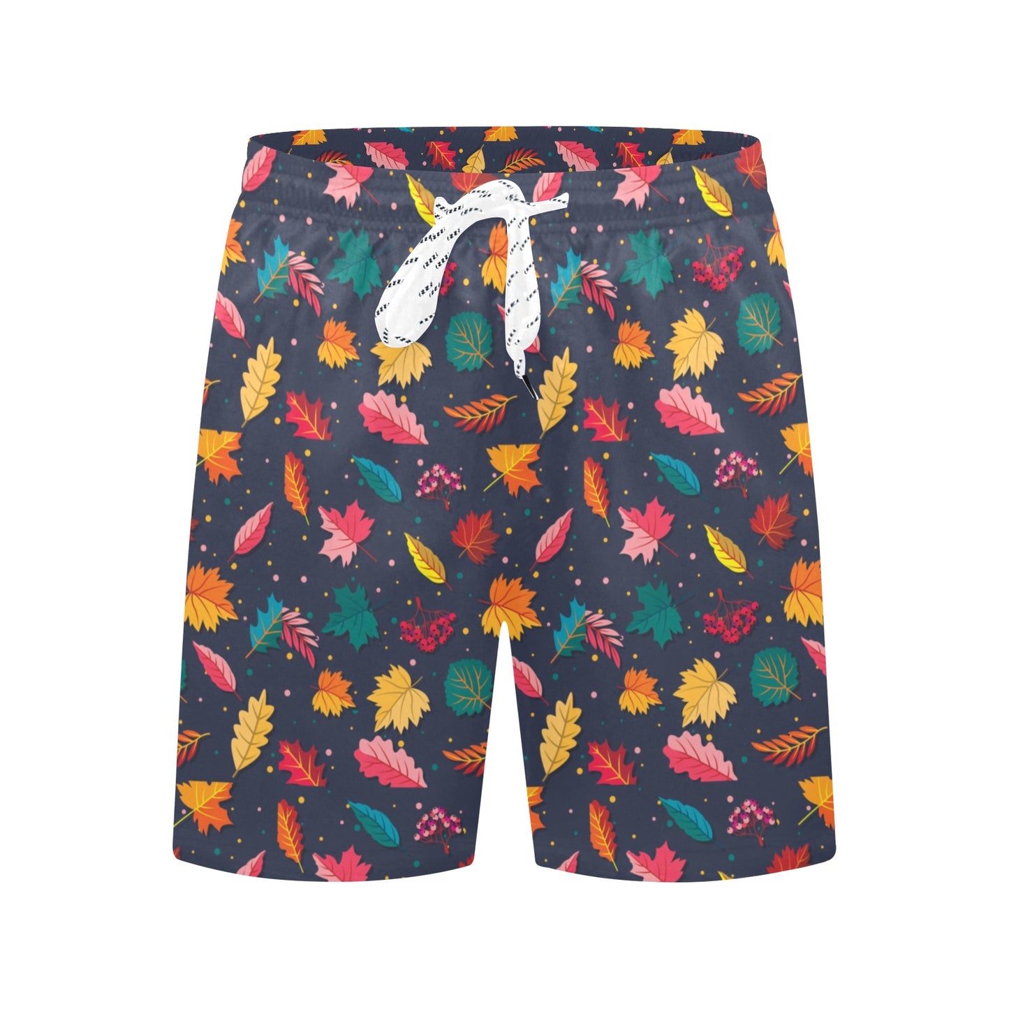 Elm Leave Colorful Print Pattern Men's Swim Trunks Beach Shorts
