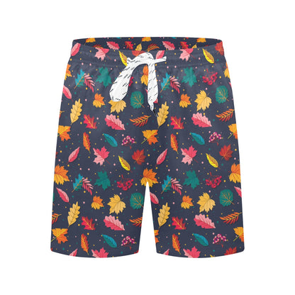 Elm Leave Colorful Print Pattern Men's Swim Trunks Beach Shorts