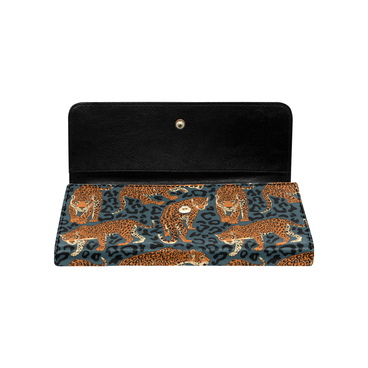 Jaguar Pattern Print Design 04 Women's Trifold Wallet