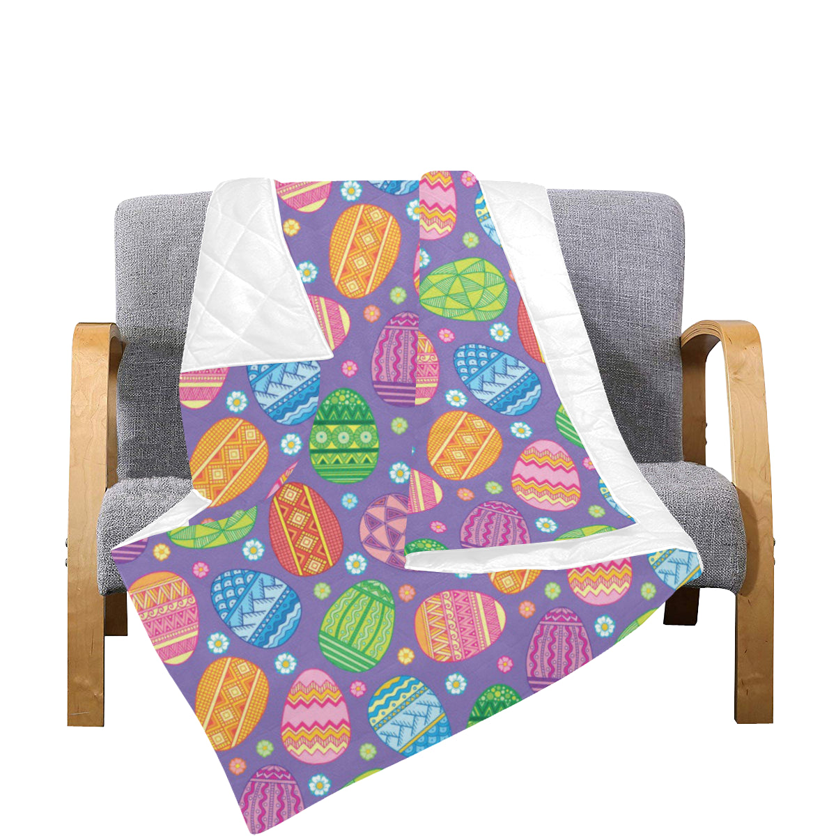 Easter Eggs Pattern Print Design RB010 Premium Quilt