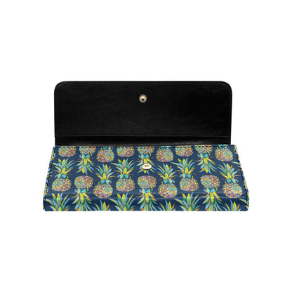 Pineapple Color Art Women's Trifold Wallet
