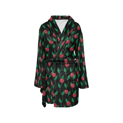 Cranberry Pattern Print Design CB01 Women's Fleece Robe