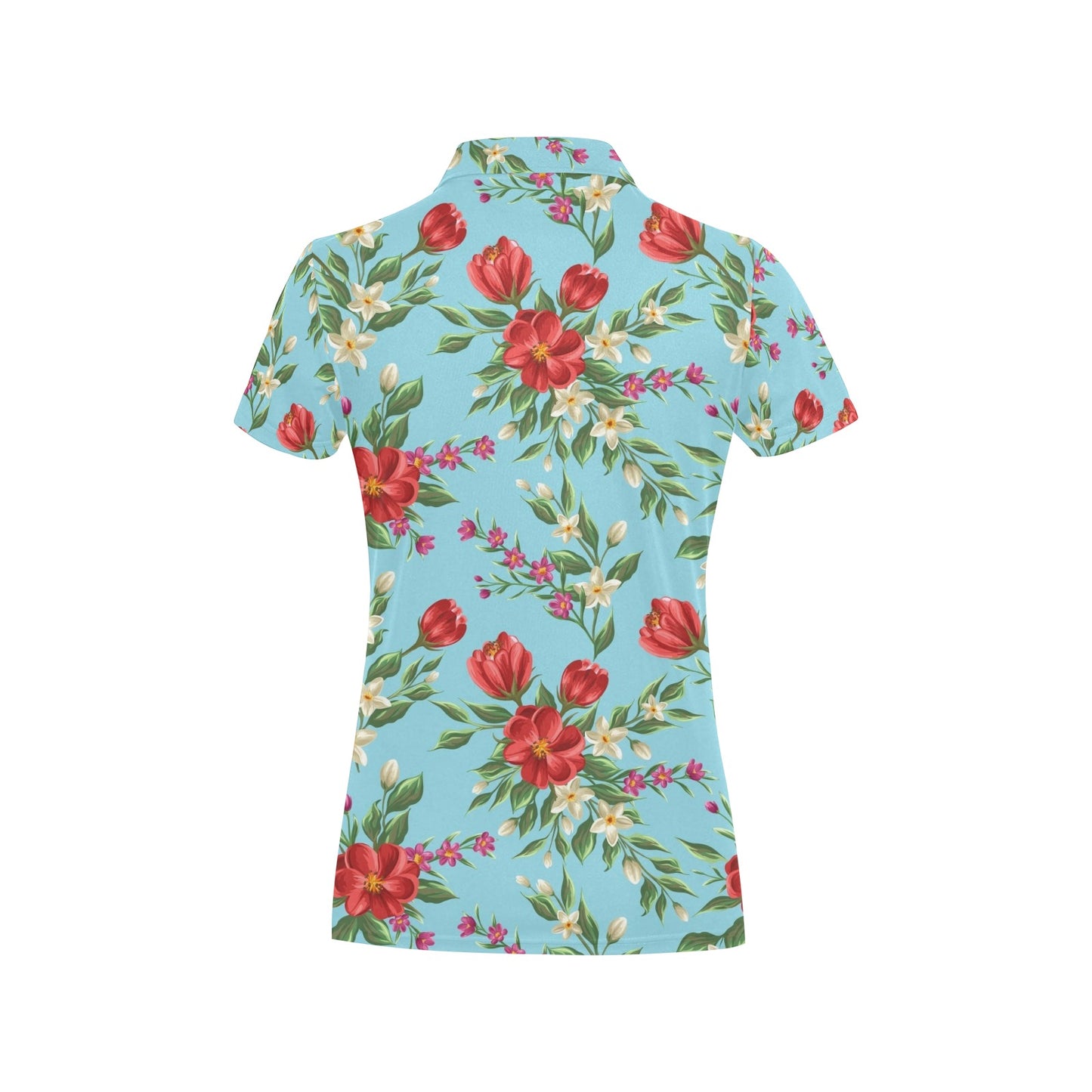 Summer Floral Pattern Print Design SF011 Women's Polo Shirt