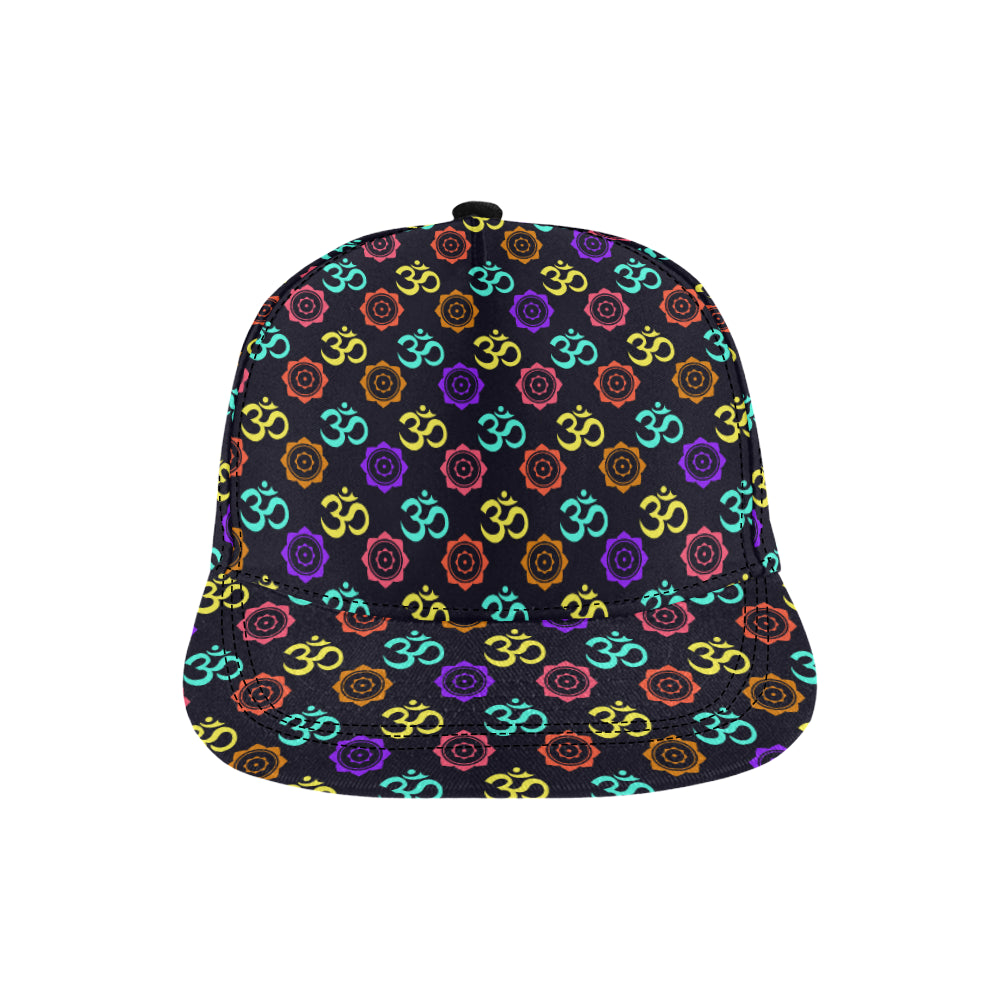 Chakra OM Print Pattern Snapback Cap