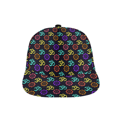 Chakra OM Print Pattern Snapback Cap