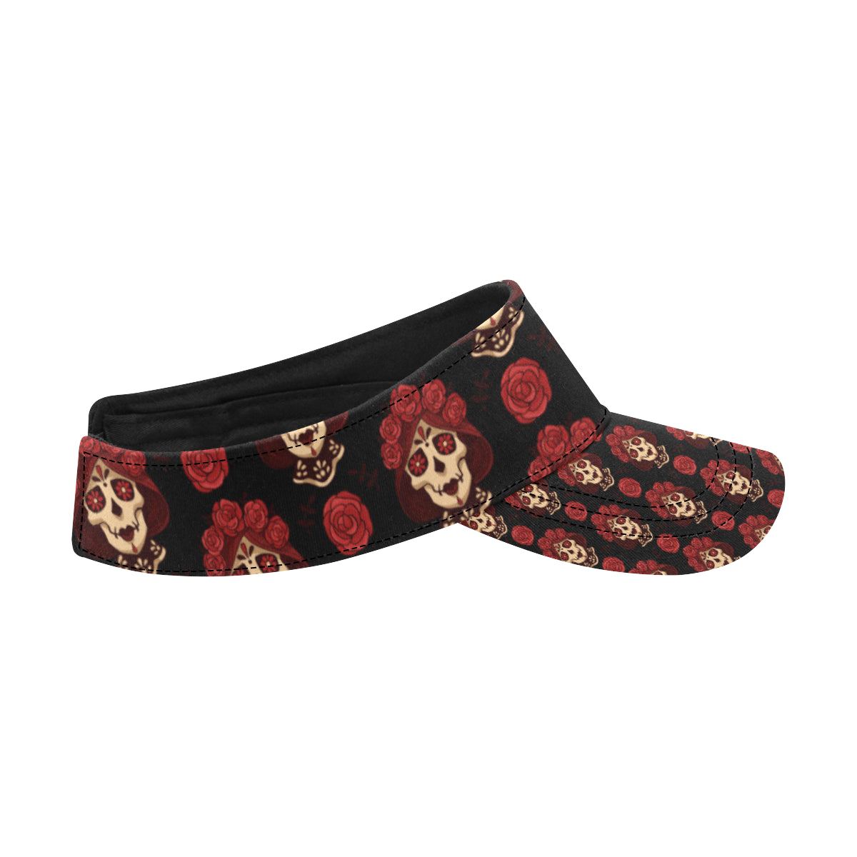 Day of the Dead Skull Girl Pattern Unisex Sun Visor