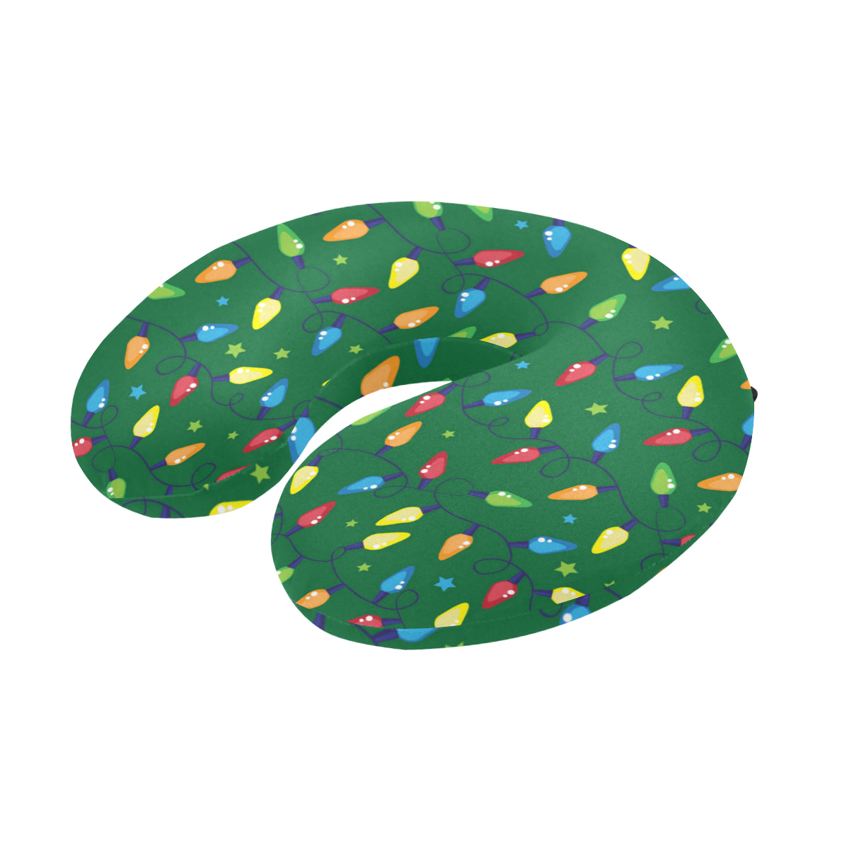 Christmas Light Pattern Print Design 02 U-Shaped Travel Neck Pillow