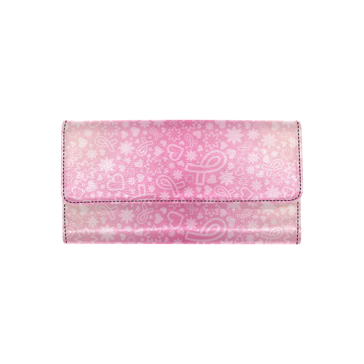Breast cancer Pattern Print Design 02 Women's Trifold Wallet