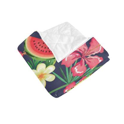 Tropical Fruits Pattern Print Design TF05 Premium Quilt