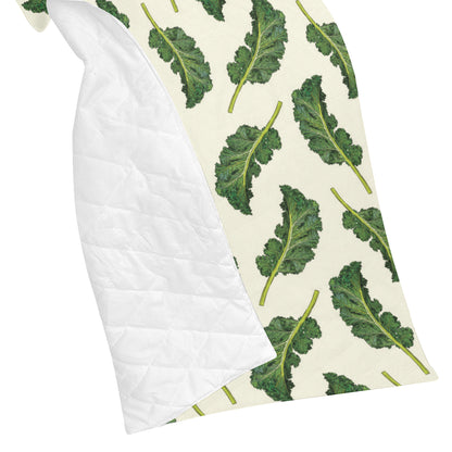 Kale Pattern Print Design 03 Premium Quilt
