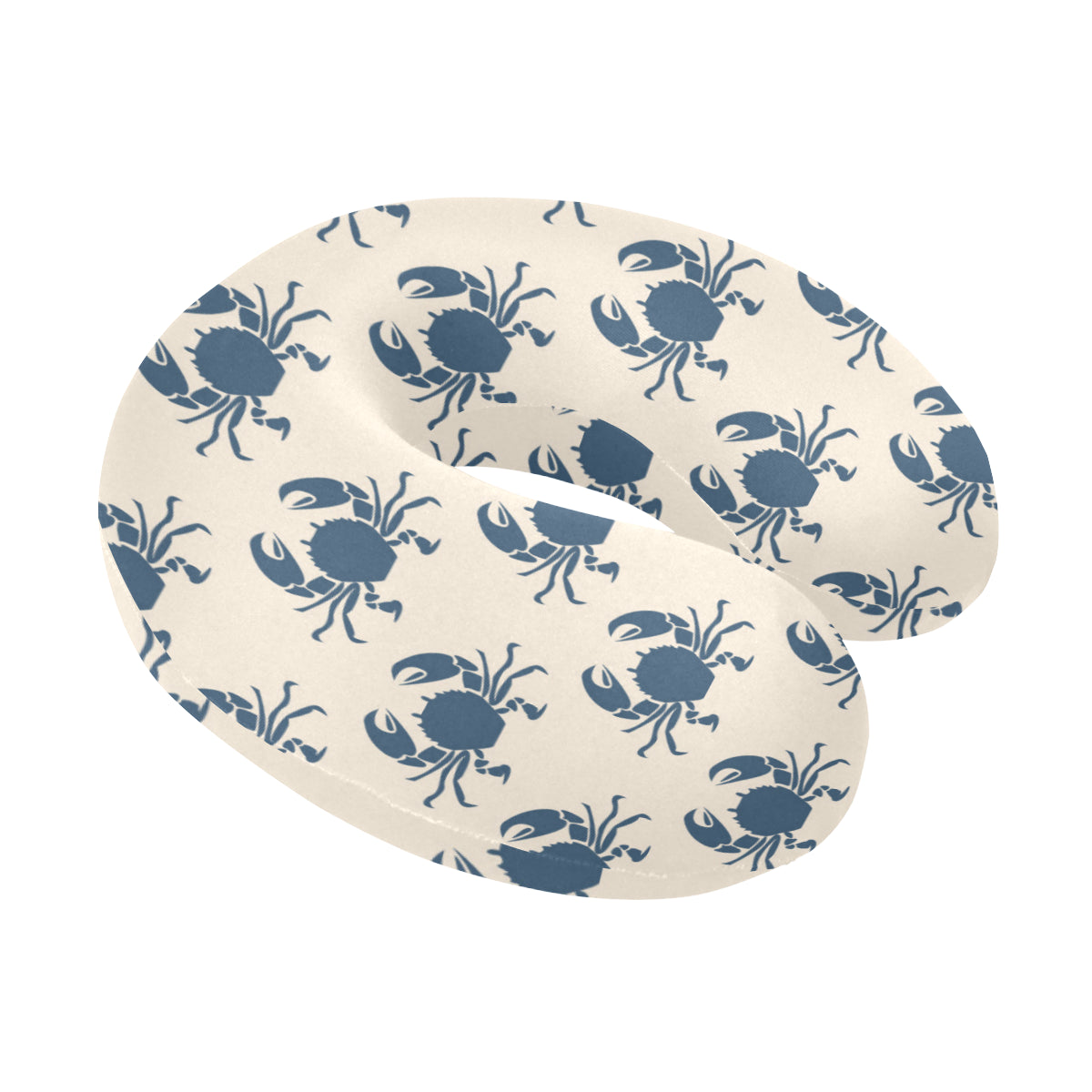 Crab Pattern Print Design 02 U-Shaped Travel Neck Pillow